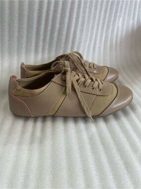 Women's Neutral Taupe Lace-Up Fashion Sneakers
